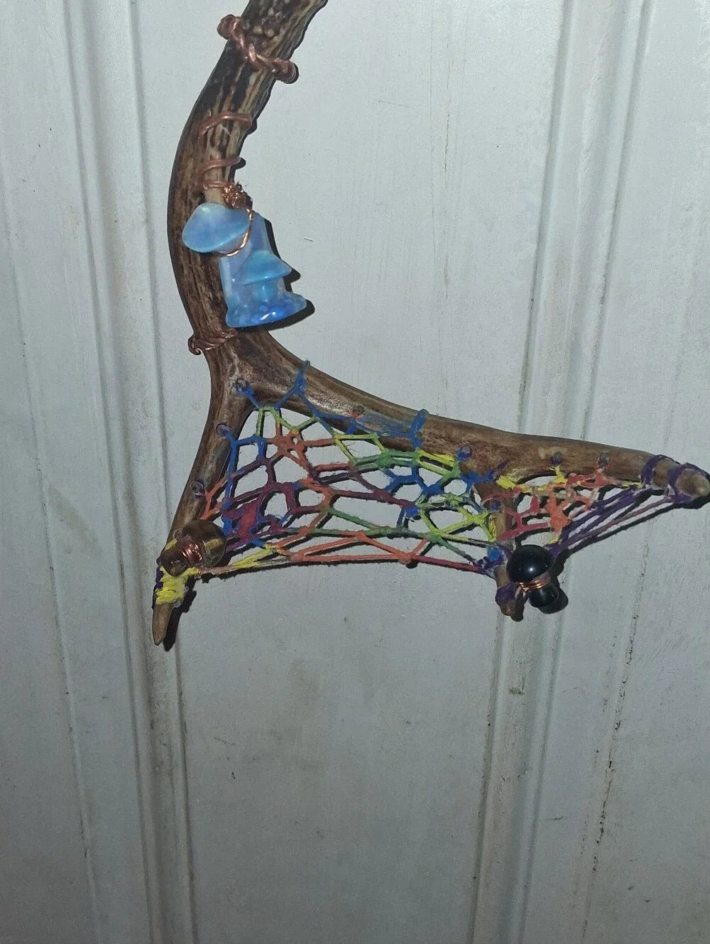 PrrrfectEQ Handmade one kind Piece. Antler Mushroom   Dream Cather